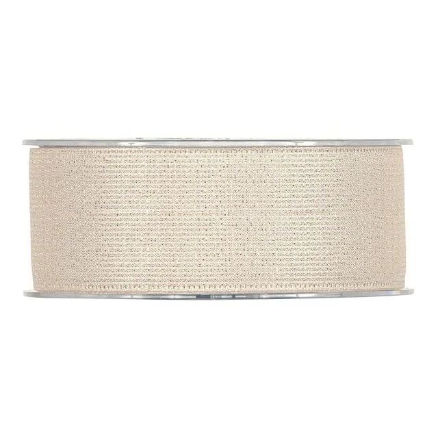 Csillogós textil szalag 40 mm x 20 m bézs