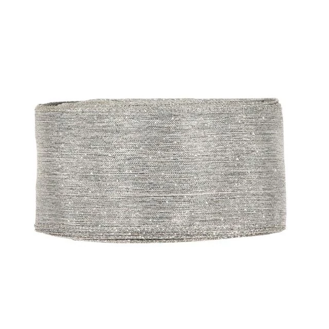 Csillogós textil szalag ezüst 63mmx50m