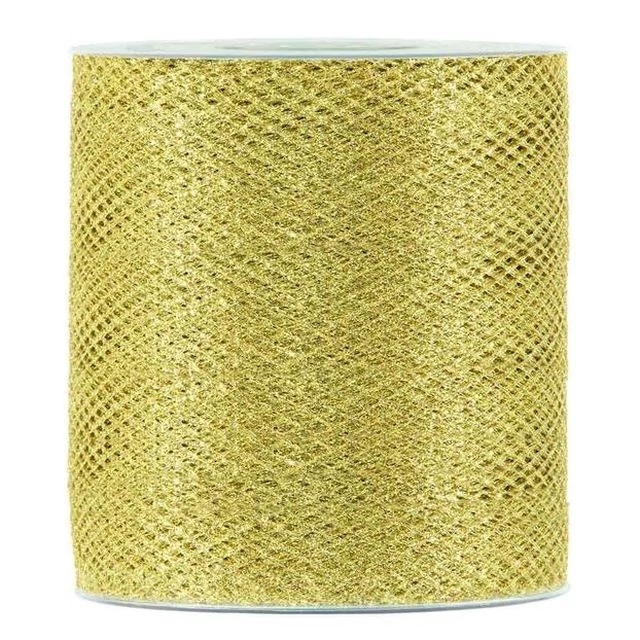 Textil szalag hálós 63 mm x 30 m, arany