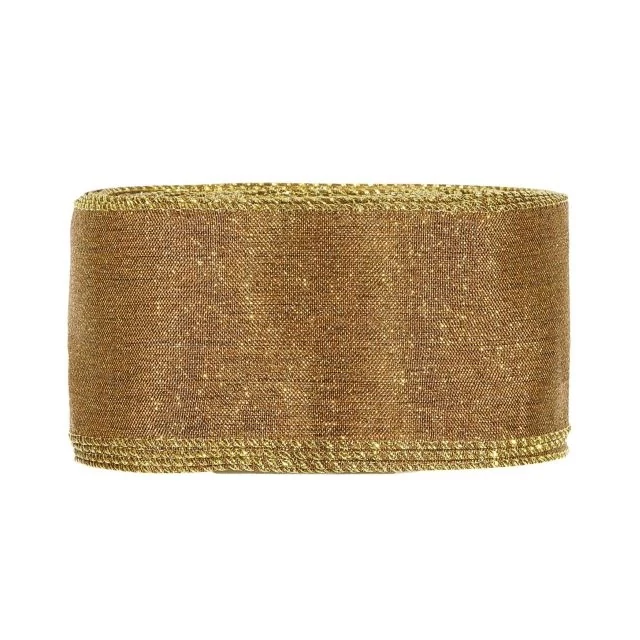 Szalag csillogós textil 63mmx50m óarany