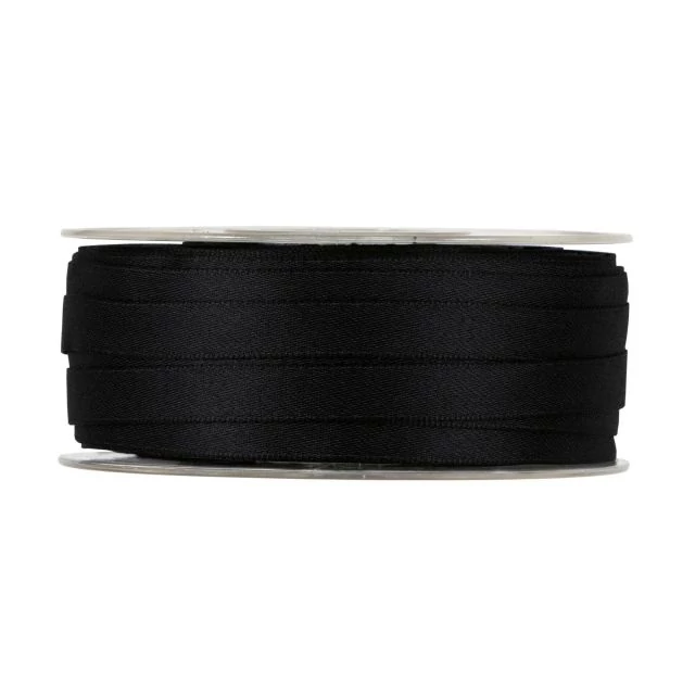 Dupla szatén matt szalag 10 mm x 35 m fekete