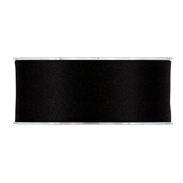 Dupla szatén matt szalag 40 mm x 15 m fekete
