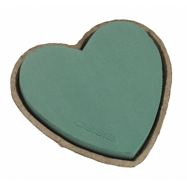 Szív tartóval, tűzőhab, 17x17x4 cm, 4 db