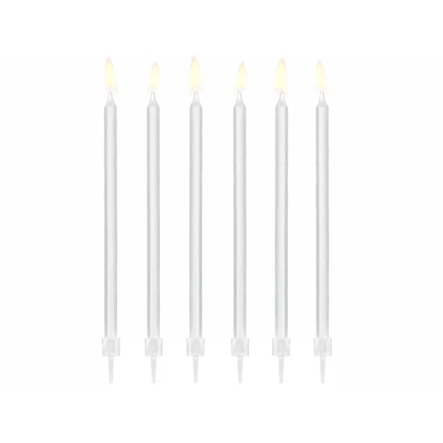Szülinapi gyertya paraffin 14cm fehér 12 db