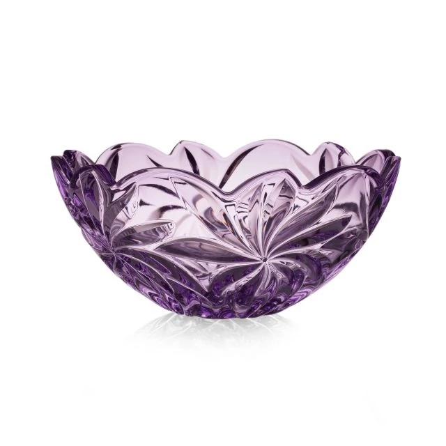 Üveg tál FLORA, 28 cm, ametiszt