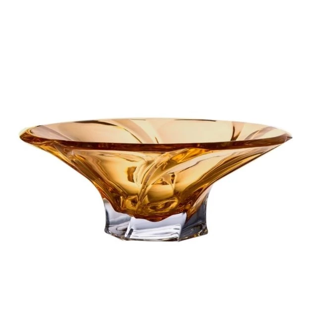 Üveg tál MOZART borostyán 30,5 cm