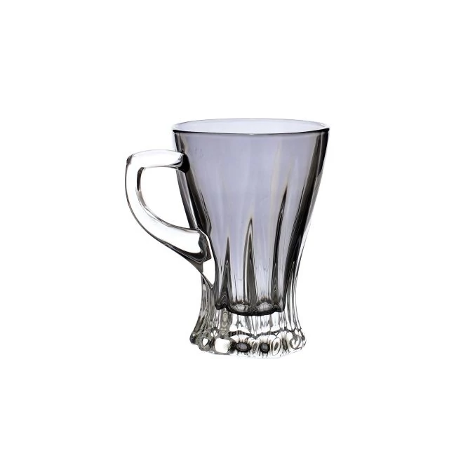 PLANTICA teás csésze szett szürke üveg, 150 ml, 10,7 cm, 6 db
