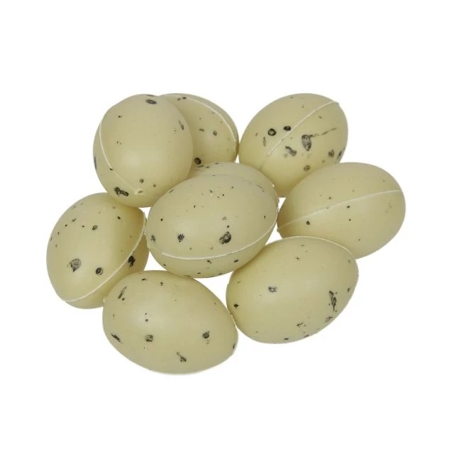 Tojás, bíbic, műanyag, natúr, 3 cm, 100 db