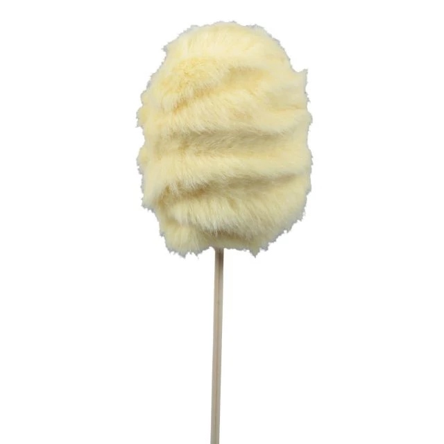Plüss tojás, betűzős, textil, 7 cm, sárga, 6 db