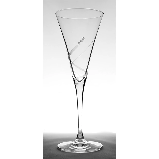 Üveg pohár swarovski dísszel koktél 200ml 6 db
