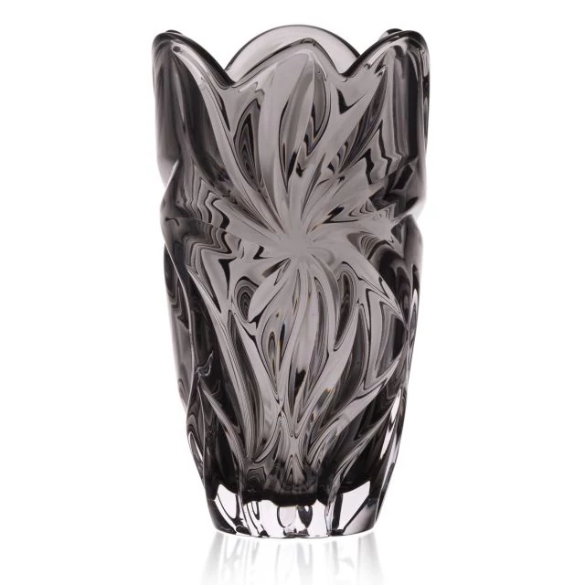 Váza FLORA üveg 28x15 cm szürke