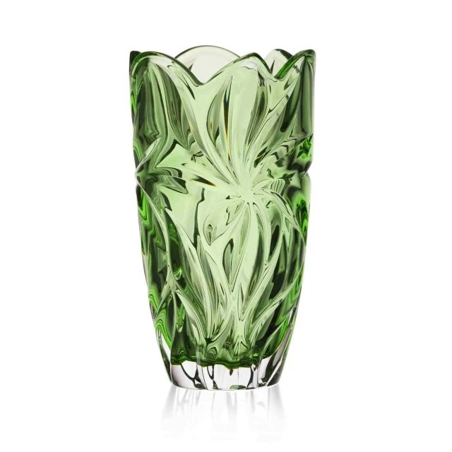 Váza FLORA üveg 28x15 cm zöld