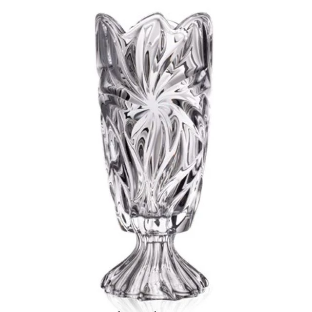 Váza talpas FLORA üveg 36,5x15 cm átlátszó
