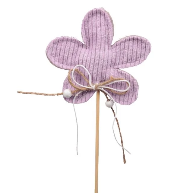 Betűzős bársony textil virág lila 9x8 cm 4 db