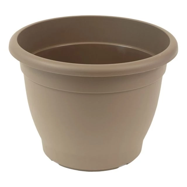 Virágcserép műanyag kerek Campana taupe 35×21×25 cm