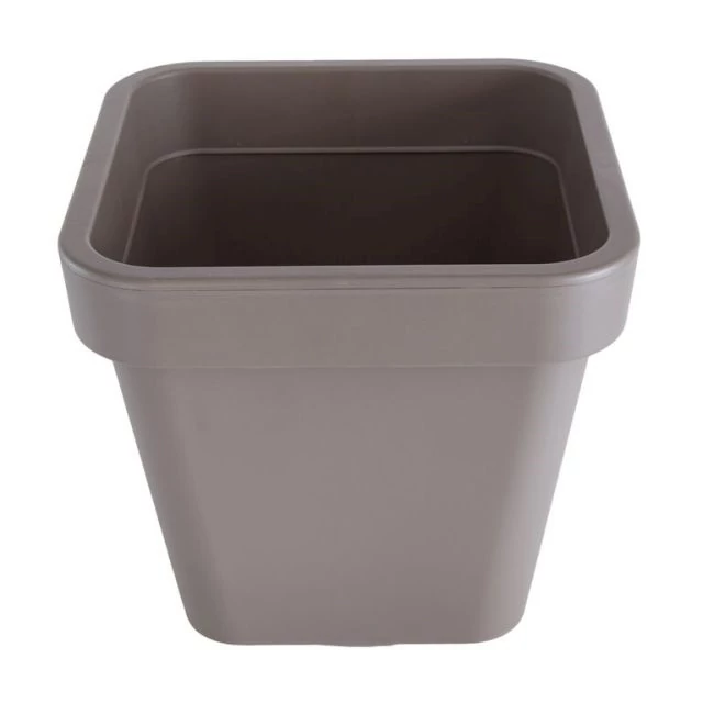Virágcserép műanyag szögletes dupla falú taupe 35×24×31 cm