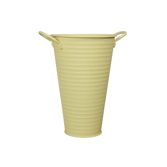 Vödör füllel kerek bádog sárga 20x30 cm