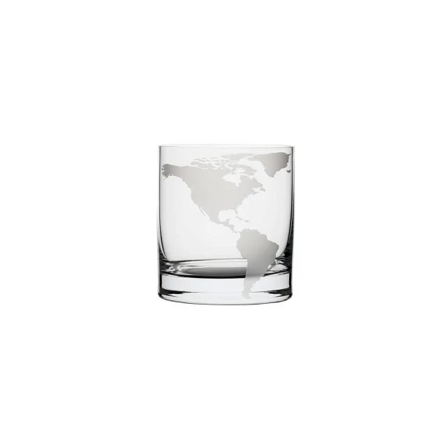 Whisky üvegpohár Swarovski kristállyal, 300 ml, átlátszó, 8,8x8 cm, 4 db