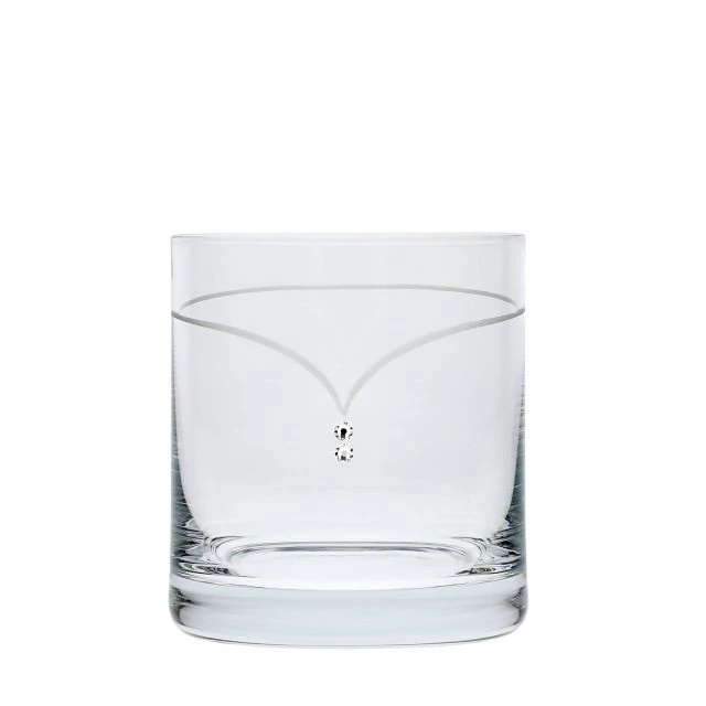 Üveg whisky pohár Swarovski kristállyal, 300 ml, átlátszó, 6 db-os szett