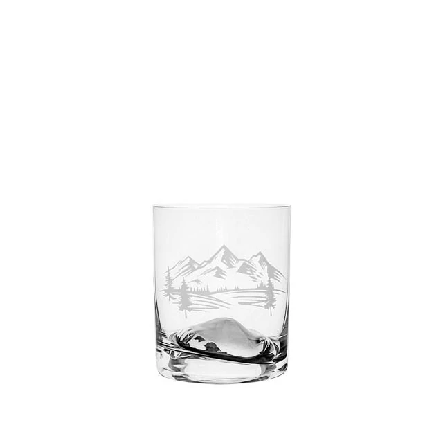 Whisky üvegpohár Swarovski kristállyal, 300 ml, átlátszó, 9,8x8,1 cm, 4 db