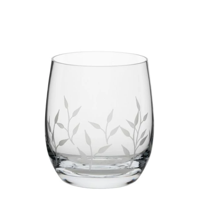 Üveg whisky pohár Swarovski kristállyal, 350 ml, átlátszó, 6 db-os szett