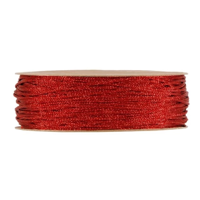 Zsinór textil 1 mm x 30 m piros